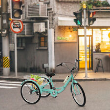 Dreirad 24 Zoll klappbar 3-Räder 7-Gang Kettenschaltung Mit LED Licht Gemüsekorb