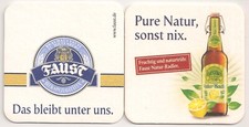 Brauerei Faust, Miltenberg - Bierdeckel "Pure Natur, sonst nix."