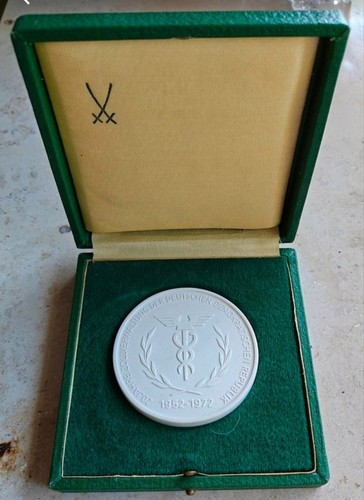 Ddr meißen porzellan plakette - ddr,