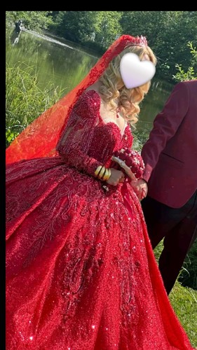 Rotes brautkleid - rotes,