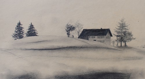 Willi schmid landschaft haus - landschaft,