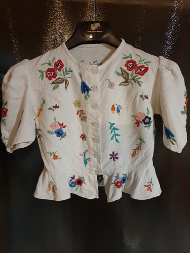 Vintage leinenbluse xxs - vintage,