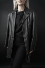 Vintage Lederblazer Schwarz