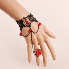 Hand Kette Armband Ring Rose