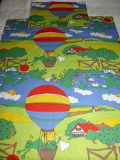 Graziela Kinder / Baby Bettwäsche 2 tlg ~ Dorfleben ~ 70 er Stoff  ~ Nähen