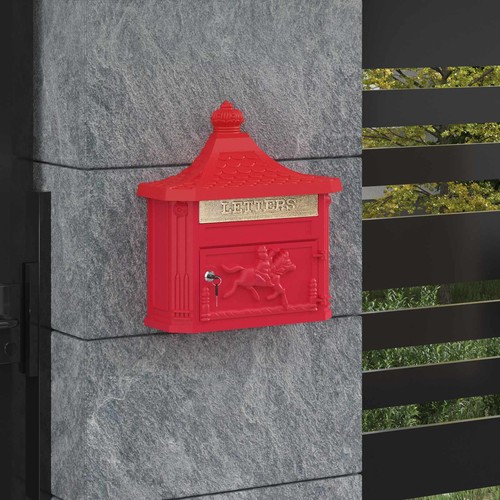 Wandmontierter briefkasten mit - wandmontierter,