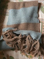 NP: 156€ Hessnatur Bio Schal 100% Schurwolle Kamelhaar & Seide Grau Braun Damen