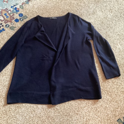 Dunkelblaue offene strickjacke - dunkelblaue,