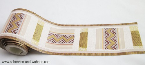 Tapeten bordüre creme gold - -, creme/gold