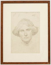 Lorna Bing (1897-1993) - 1920 Graphitzeichnung, Frau Mit Kurz Geschnittenem Haar