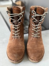 Tommy Hilfiger Winterstiefel, Stiefelette, braun, Wildleder, Keilabsatz, Gr. 38