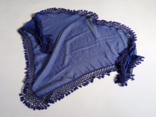 Nachtblaues Bikinituch in Dreiecksform mit Perlen - ungetragen.