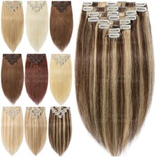 8 Tressen Clip In On Remy