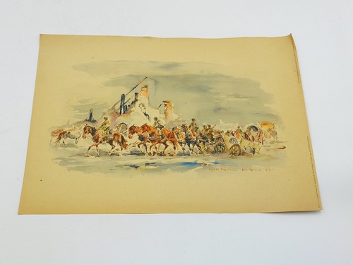Antiker druck nach - antiker, aquarell