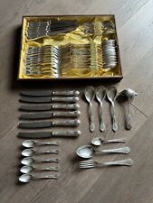 Antikes Silberbesteck Rokoko für 12 Personen Versilbert 90 Gründerzeit Besteck
