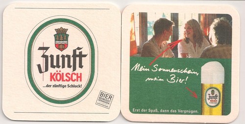 Zunft kölsch bierdeckel - zunft,