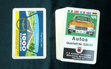 Autos, Quartett,  Art. 52622, F. X. Schmid, von 1968 incl. seltene Werbekarte