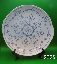 Porzellan Kuchen -Vorlegeplatte mit Griffen Serie Indisch Blau von Winterling