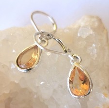 Ohrringe mit Citrin, 925er
