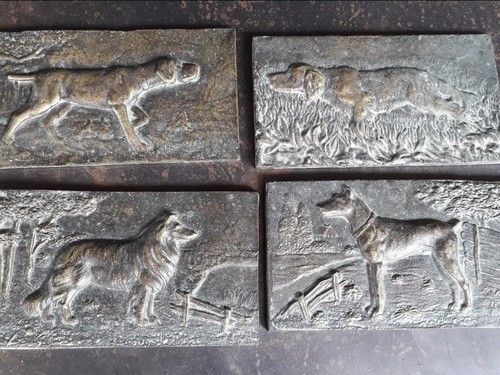 Art deco messingguss hund - art,