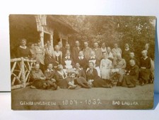 Nostalgie / Vintage. Bad Lausick. Gruppenfoto. Alte Ansichtskarte s/w, ungel. um