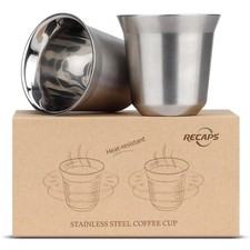 Edelstahl espressotassen set - edelstahl,