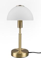 Messing Tischlampe Tischleuchte Touch mit Glasschirm 1 x E14 Nachttischlampe NEU