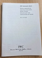IWC Schaffhausen Booklet Bedienungsanleitung  GST Auto. Alarm Ref. 3537 Und 9269