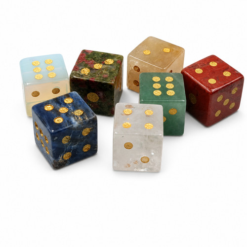 Edelstein würfel set stück - 7,