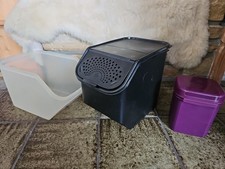 Tupper Kartoffel-, Lagerboxen Schwarz + Lüftungsdeckel & Transparent + lila Dose