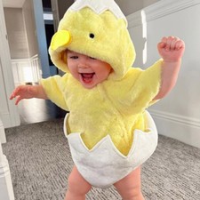 Kleinkind Jungen Mädchen Cosplay Huhn Tier Kostüm Winter Fleece Mädchen Bodys