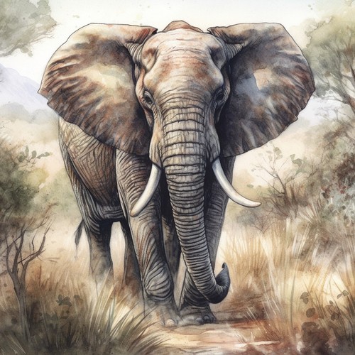 Deko bild afrika elefant - deko,