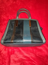 Handtasche Petrol/Schwarz mit