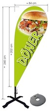 Beachflag Döner ca 240 cm