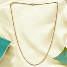 Elegante Dubai Unisex Hohl Seil Kette Halskette 916 Gestempelt 22 Karat Gelbgold