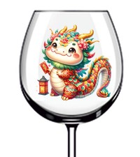 12x Farbe Drache Mond Neujahr