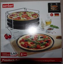 Neuwertig Zenker Pizza Backset für 4 Pizzen zusammenklappbar Ø 29cm