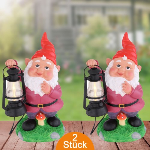 Luxus led gartenzwerg 2er - luxus, set