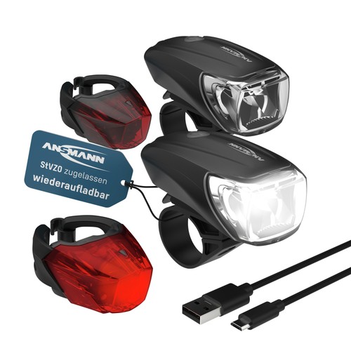 Ansmann fahrradbeleuchtung set - ansmann,