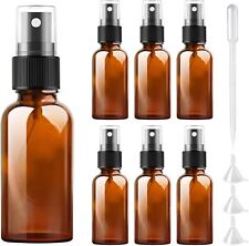 6 x 50ml Sprühflaschen aus Glas Pumpspray Glasflasche Zerstäuber Sprühkopf