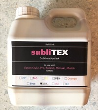 Sublimationstinte. Lightmagenta, Lightcyan, Lightblack. Ca. 500ml Pro Flasche.