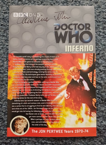 Doctor who inferno dvd - doctor, booklet