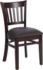 Laura mit Polster braun Restaurantstuhl Restaurantstühle Kneipenstuhl Holzstuhl