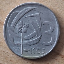 Münze: 3 Tschechische Kronen 1966