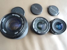 Konvolut 3 x Objektiv & 6 x