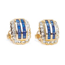 Saphir Brillant Ohrstecker aus