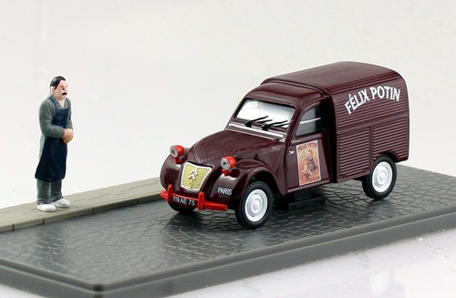 Citroen 2cv potin diorama - potin, 1:43