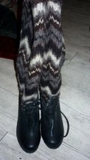 VINTAGE Woodies Jeffrey Campbell Stiefel zum Krempeln im Hippie Stil.. Gr 40