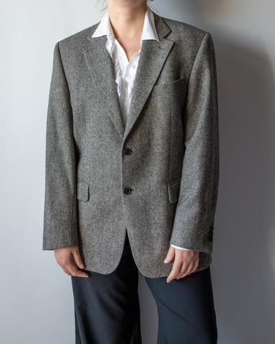 Men daks blazer grey wool - daks,