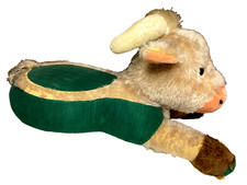 #SE2355# alter großer Steiff?? Stier-Kindersitz/ Stofftier 60er *VERY RAR* lesen